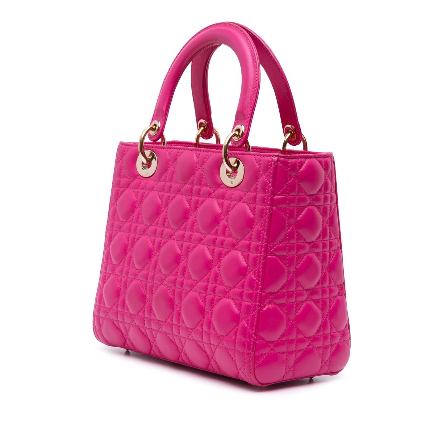 Dior Medium Lambskin Cannage Lady Dior Pink