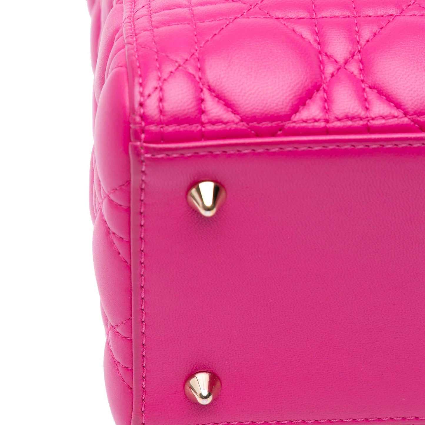 Dior Medium Lambskin Cannage Lady Dior Pink
