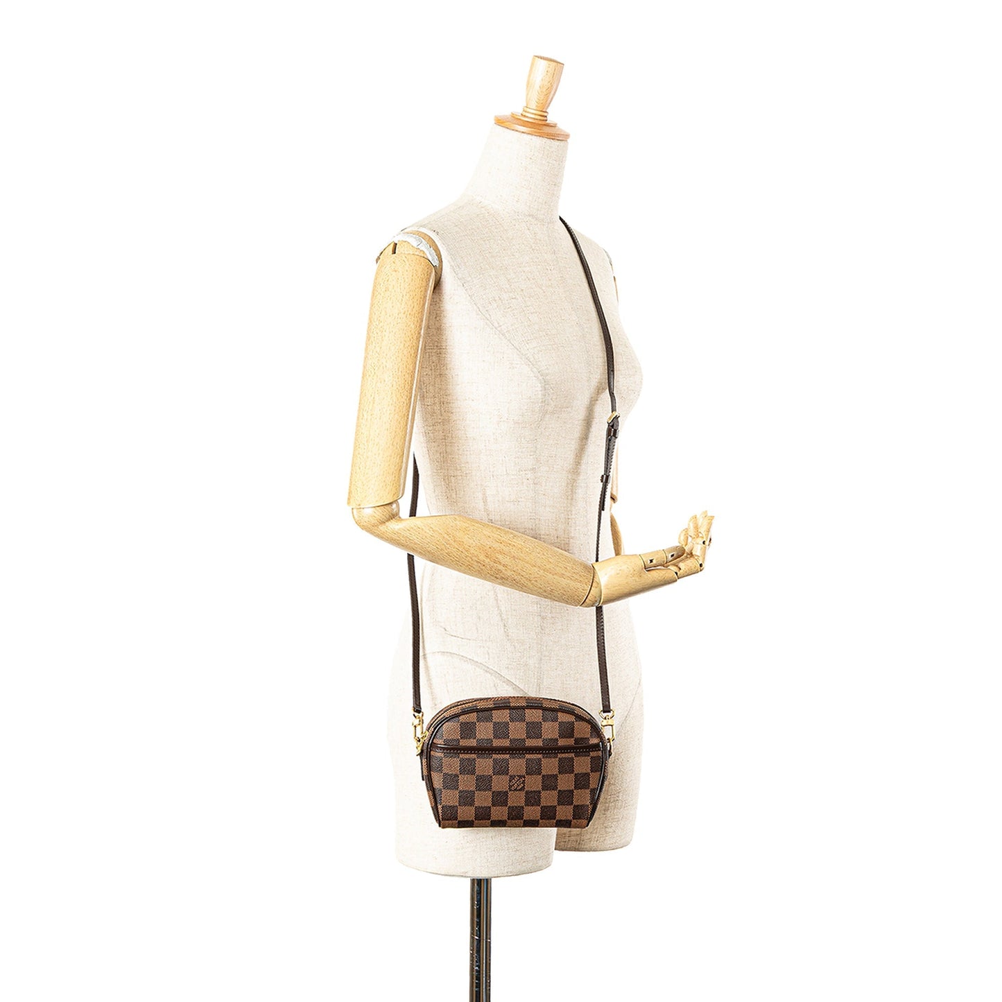 Louis Vuitton Damier Ebene Ipanema Pochette Brown