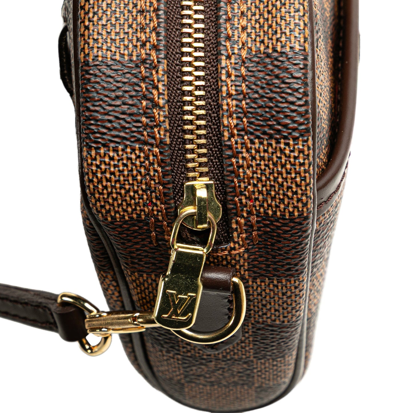 Louis Vuitton Damier Ebene Ipanema Pochette Brown