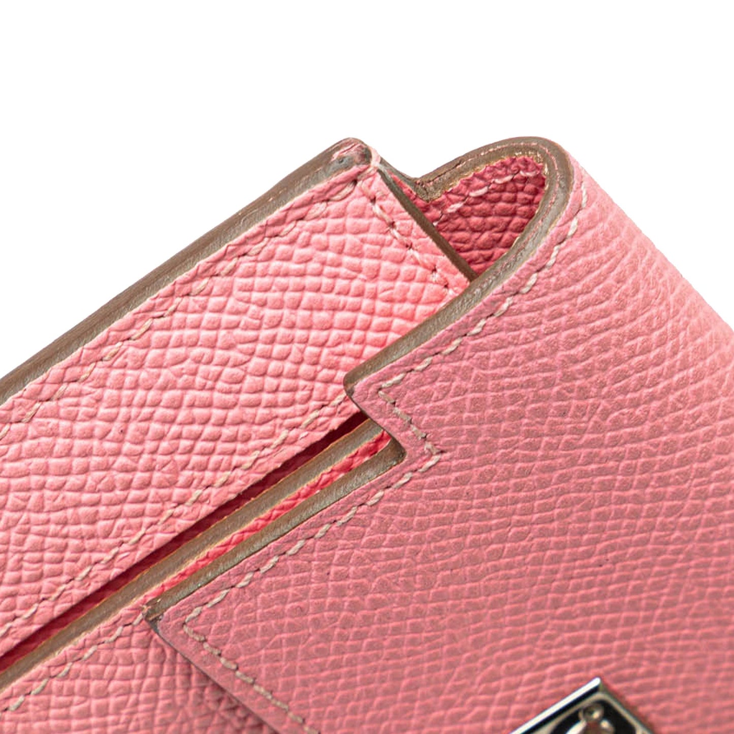 Hermès Epsom Kelly Pocket Compact Wallet Pink