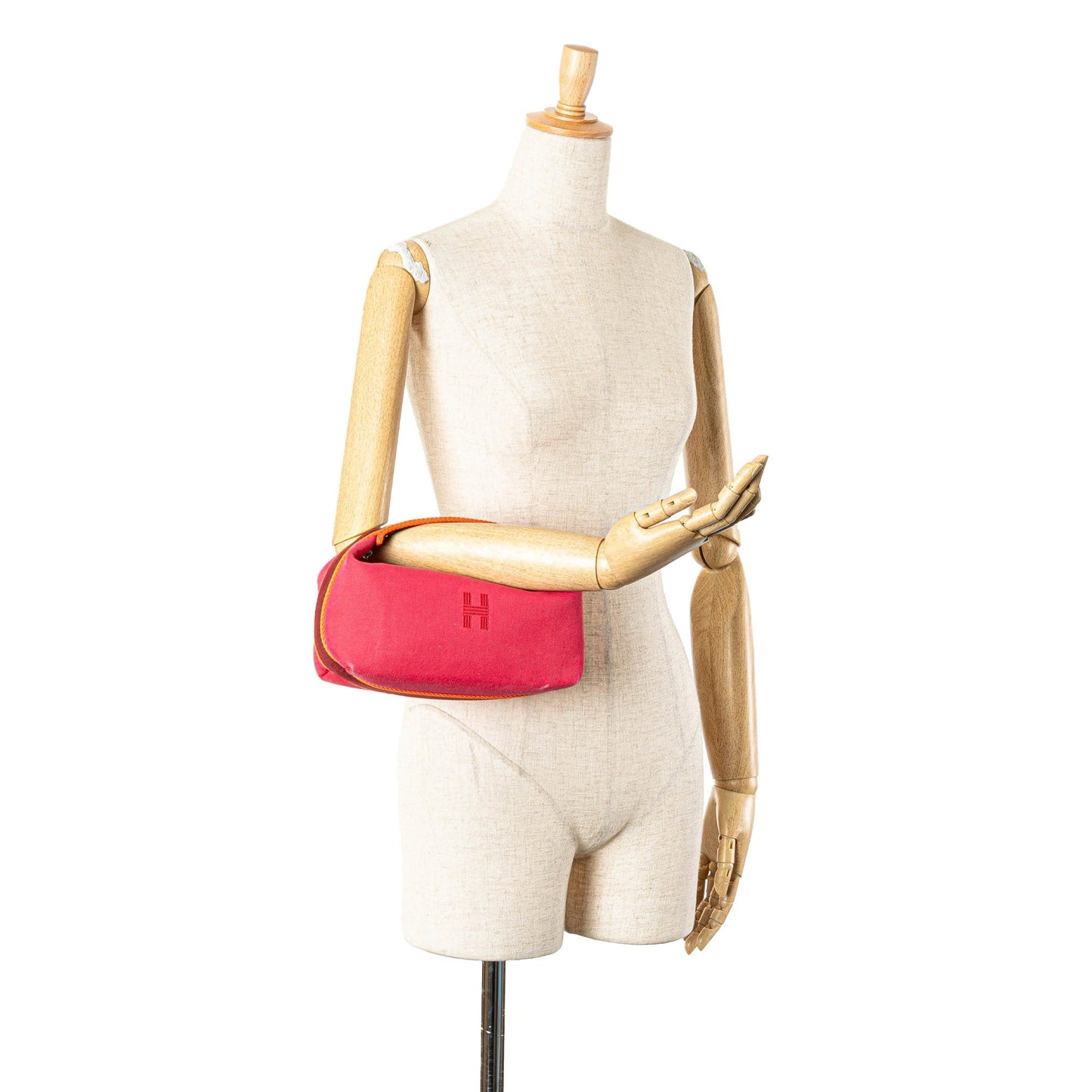 Hermès Small Toile Bride A Brac Pink