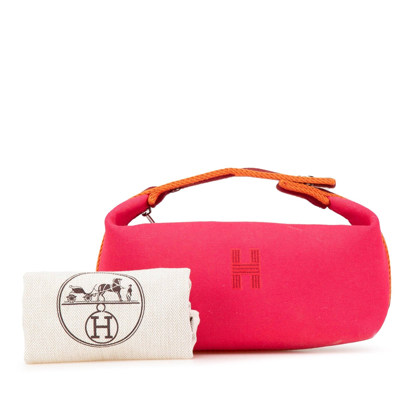 Hermès Small Toile Bride A Brac Pink