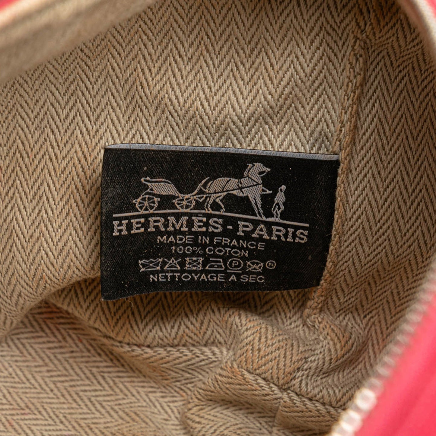 Hermès Small Toile Bride A Brac Pink