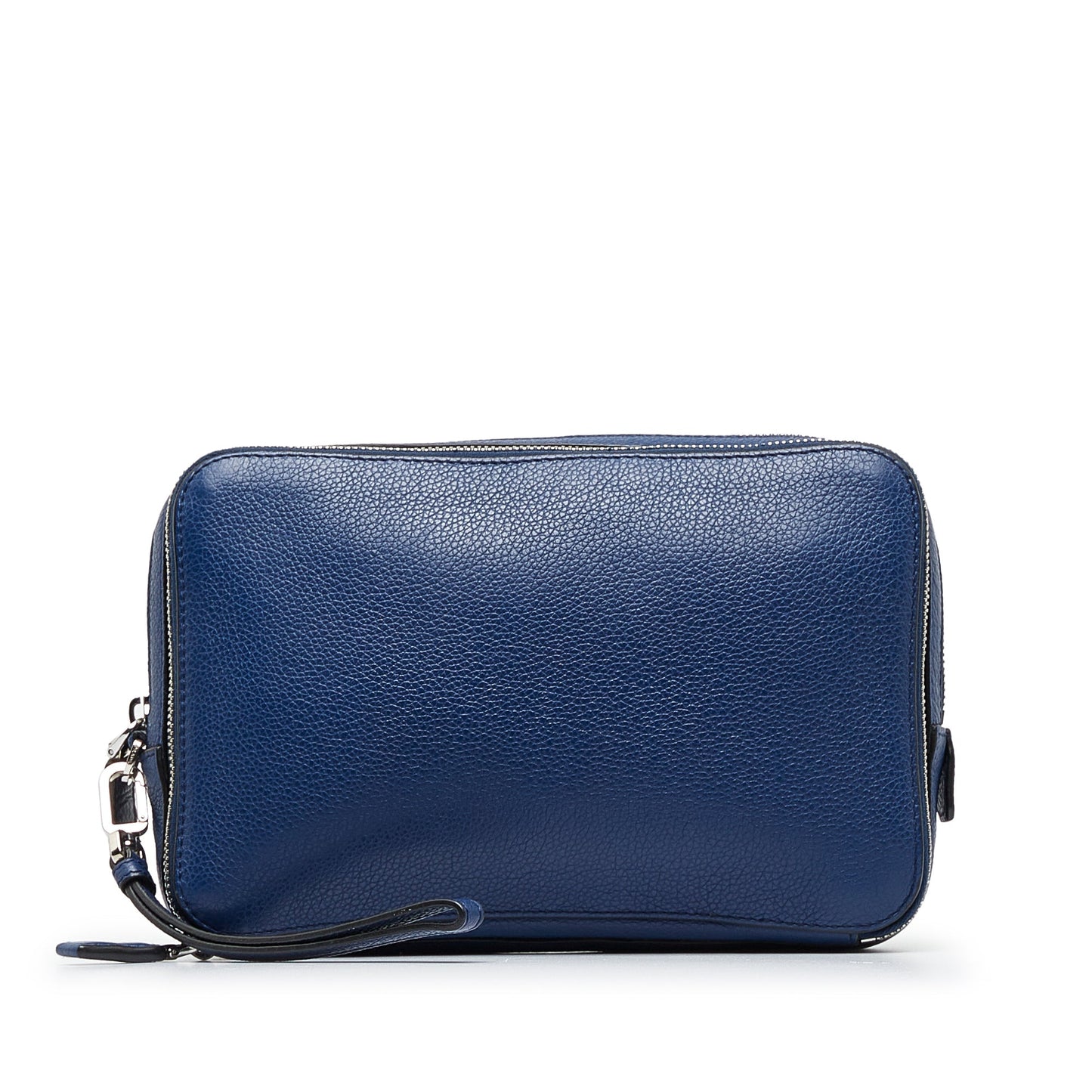 Prada Vitello Daino Clutch Bag Blue