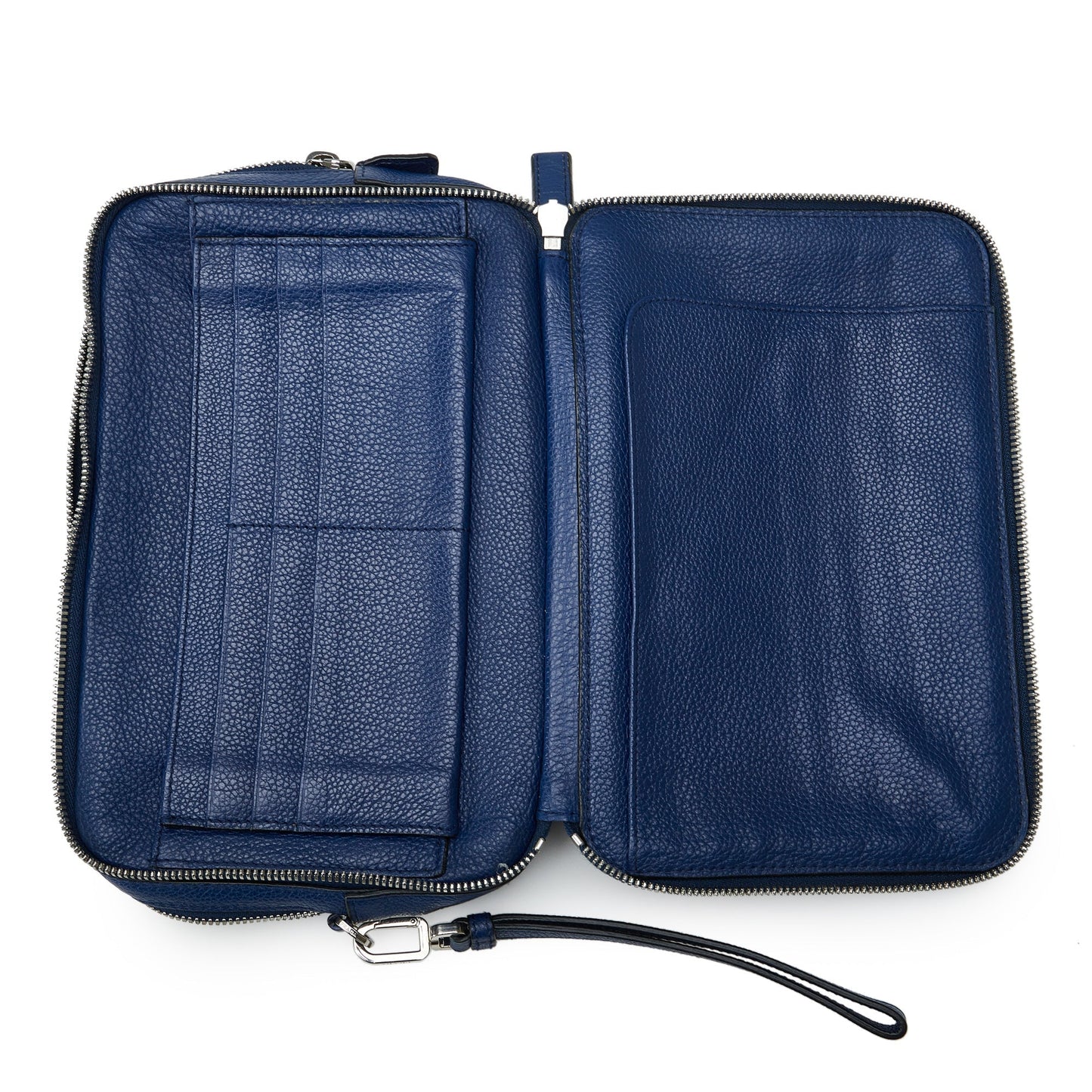 Prada Vitello Daino Clutch Bag Blue