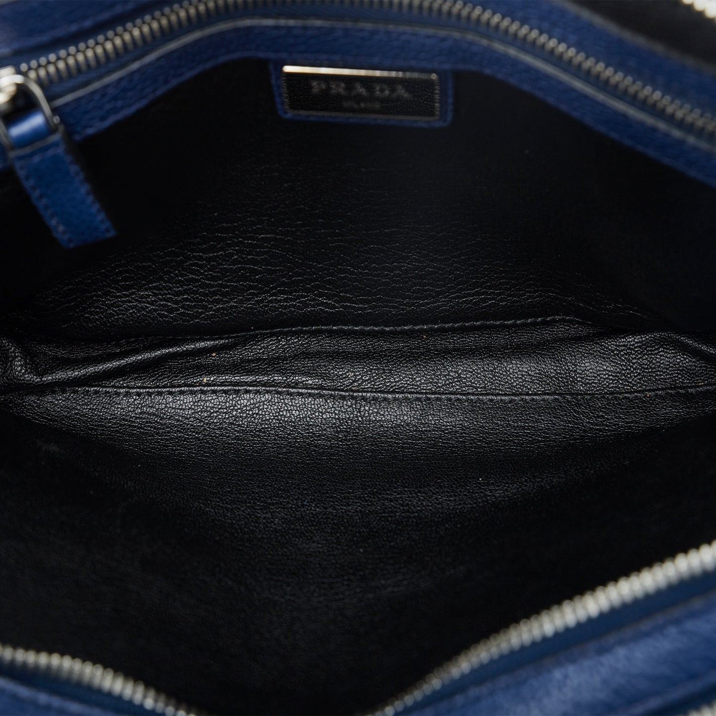 Prada Vitello Daino Clutch Bag Blue