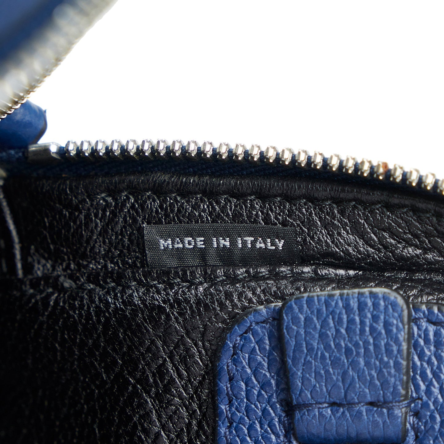 Prada Vitello Daino Clutch Bag Blue