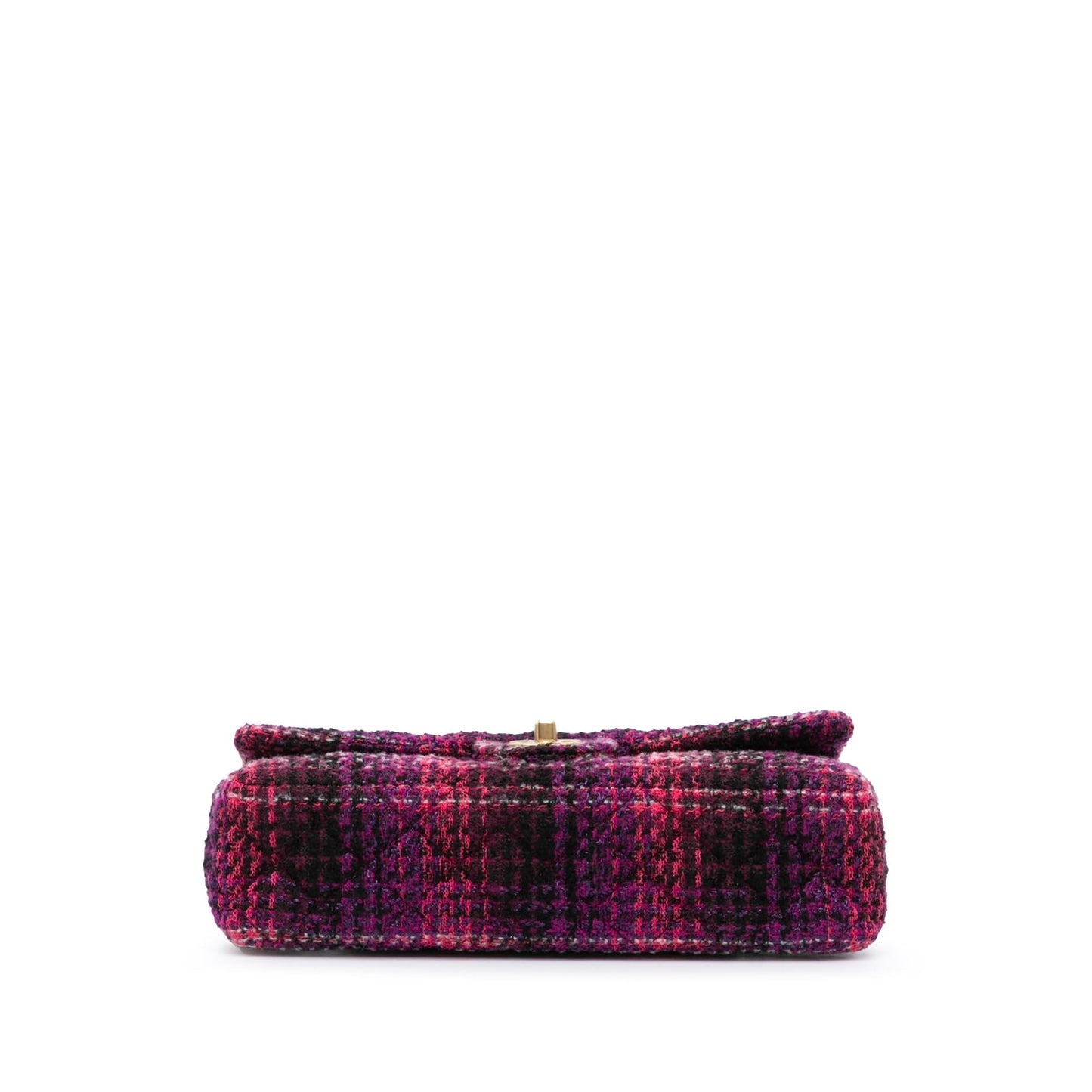 Chanel Medium Classic Tweed Double Flap Purple