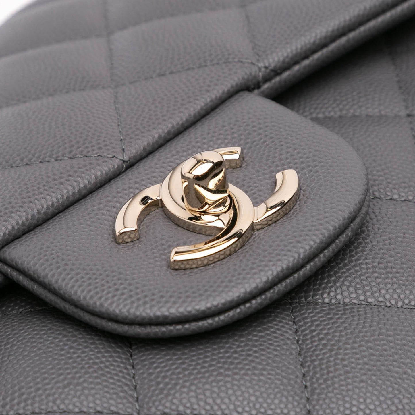 Chanel Jumbo Classic Caviar Double Flap Gray