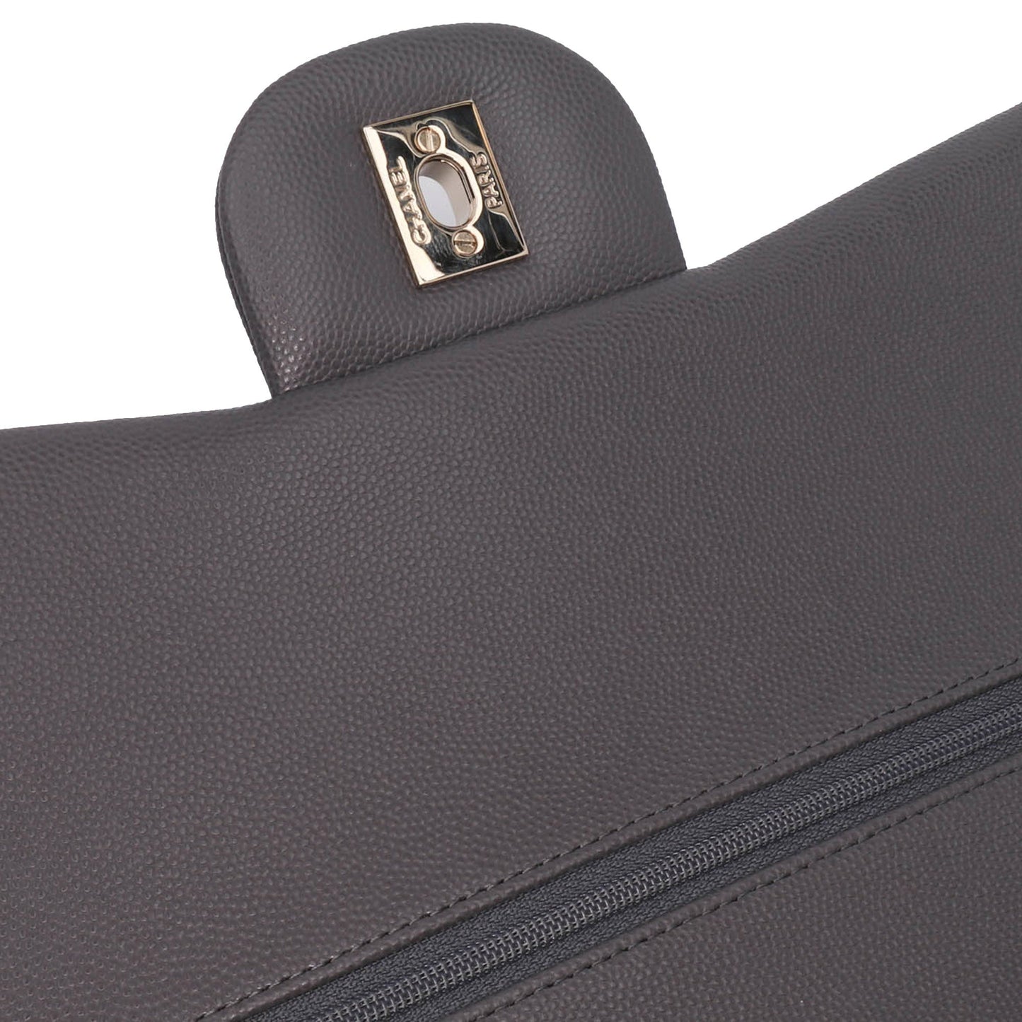 Chanel Jumbo Classic Caviar Double Flap Gray