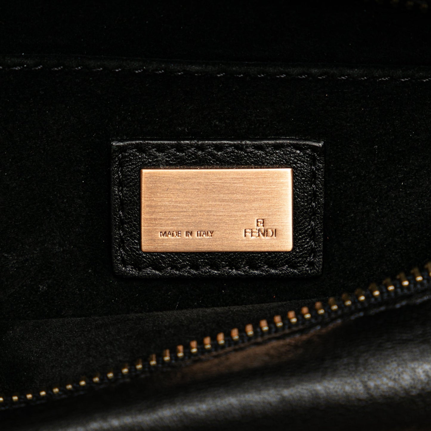 Fendi Zucca Canvas Smile Satchel Brown