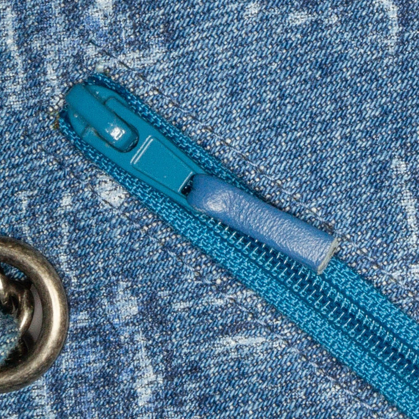Chanel Medium Classic Printed Denim Double Flap Blue