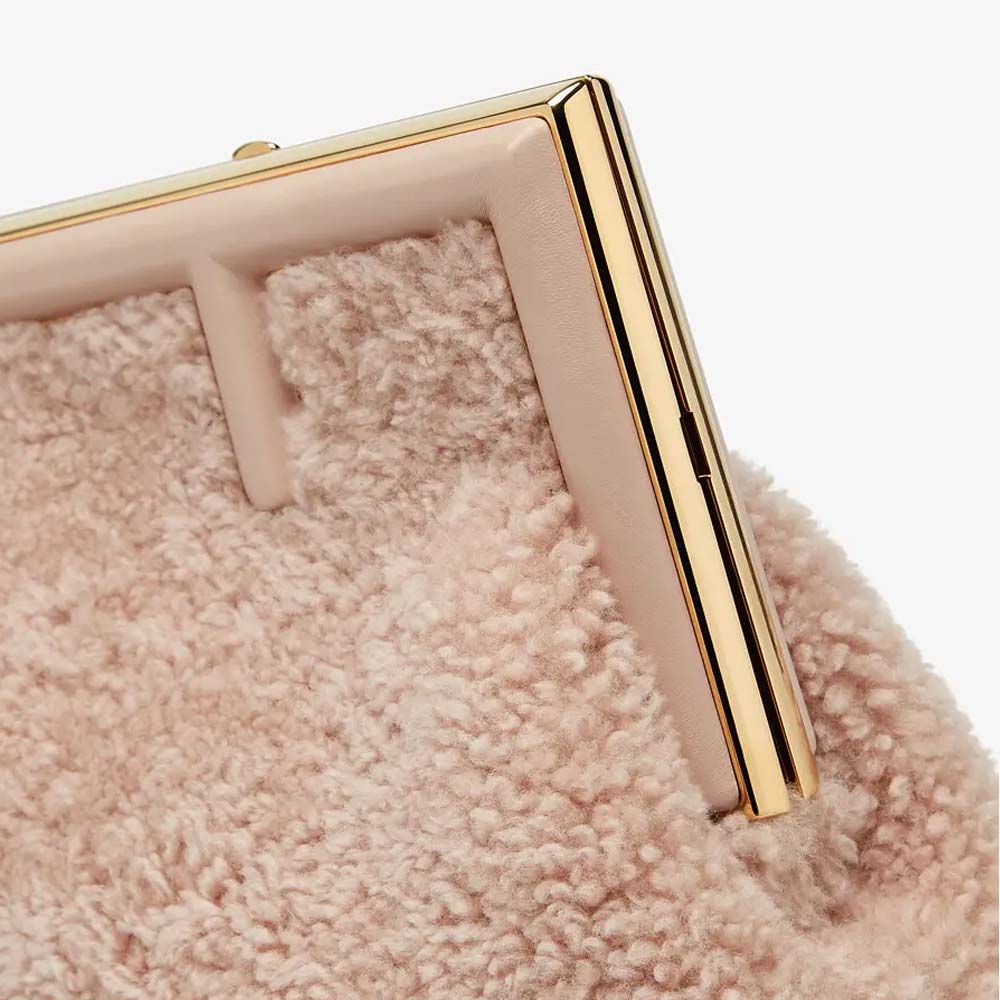 Fendi First Small Pink Sheepskin Bag