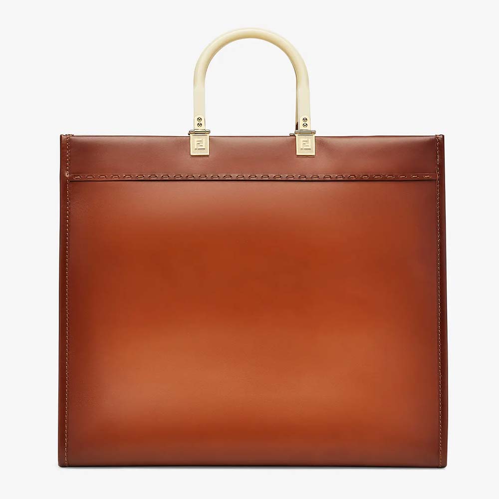 FENDI SUNSHINE LARGE Natural Coloured Leather Shopper