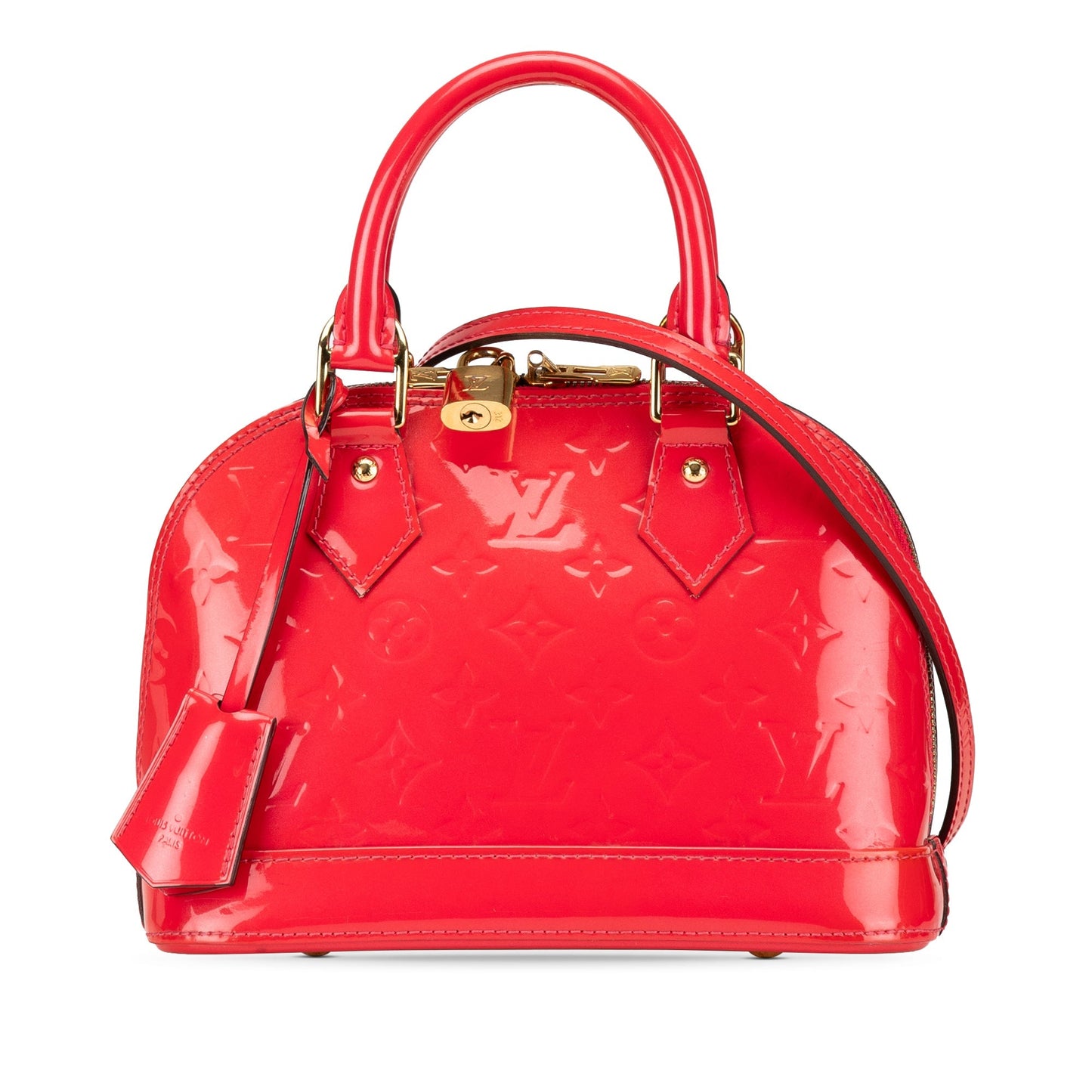 Louis Vuitton Monogram Vernis Alma BB Red