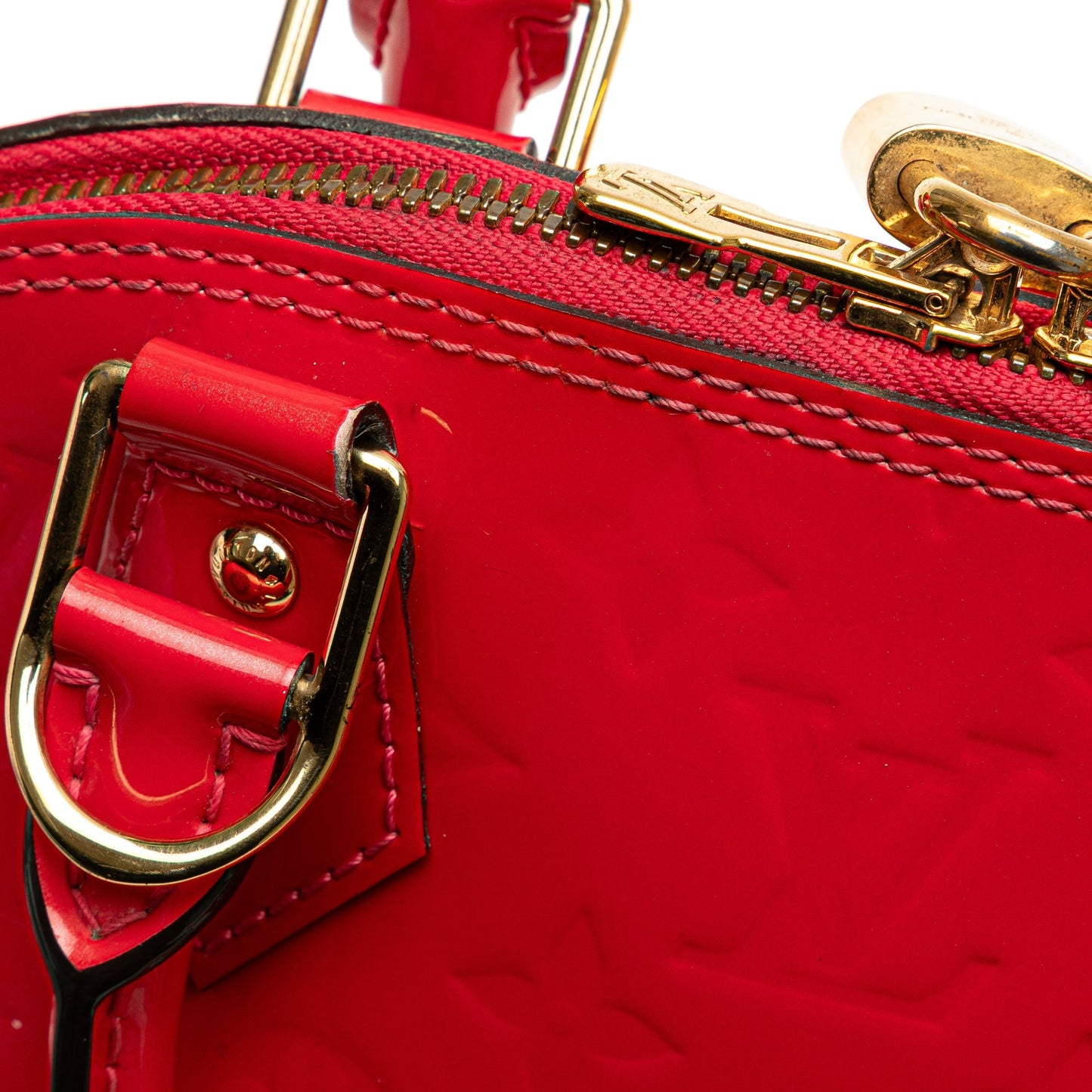Louis Vuitton Monogram Vernis Alma BB Red