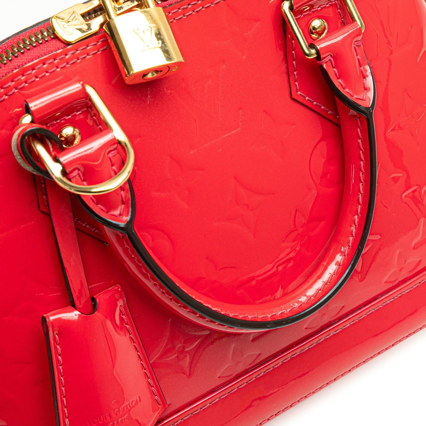 Louis Vuitton Monogram Vernis Alma BB Red