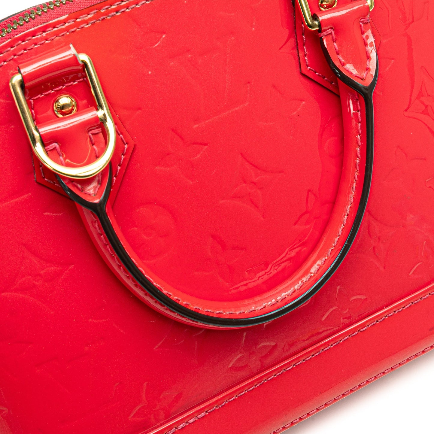 Louis Vuitton Monogram Vernis Alma BB Red