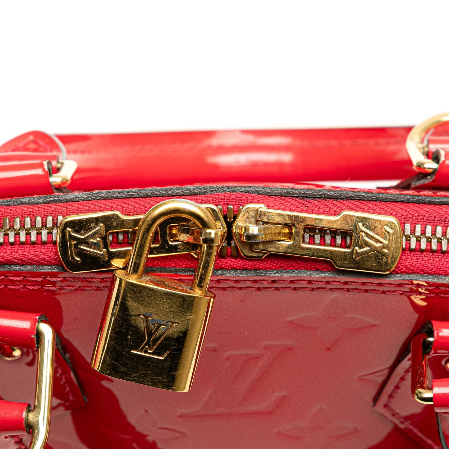 Louis Vuitton Monogram Vernis Alma BB Red