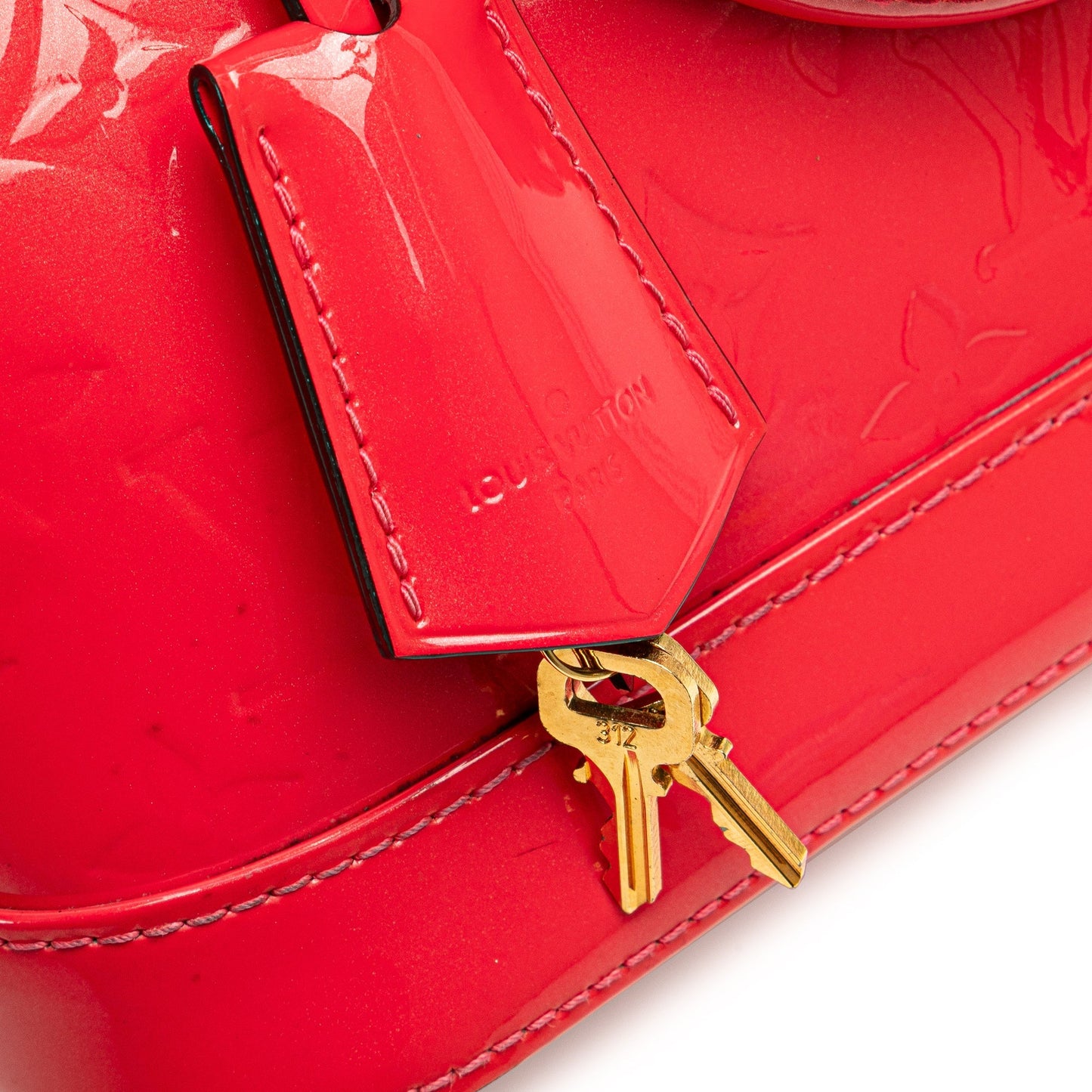 Louis Vuitton Monogram Vernis Alma BB Red