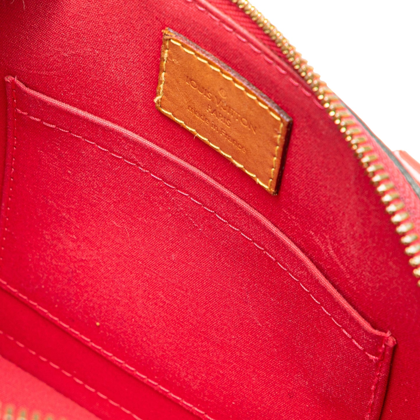 Louis Vuitton Monogram Vernis Alma BB Red