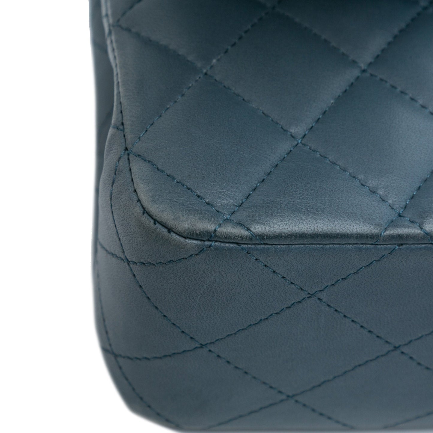 Chanel Medium Classic Lambskin Double Flap Blue