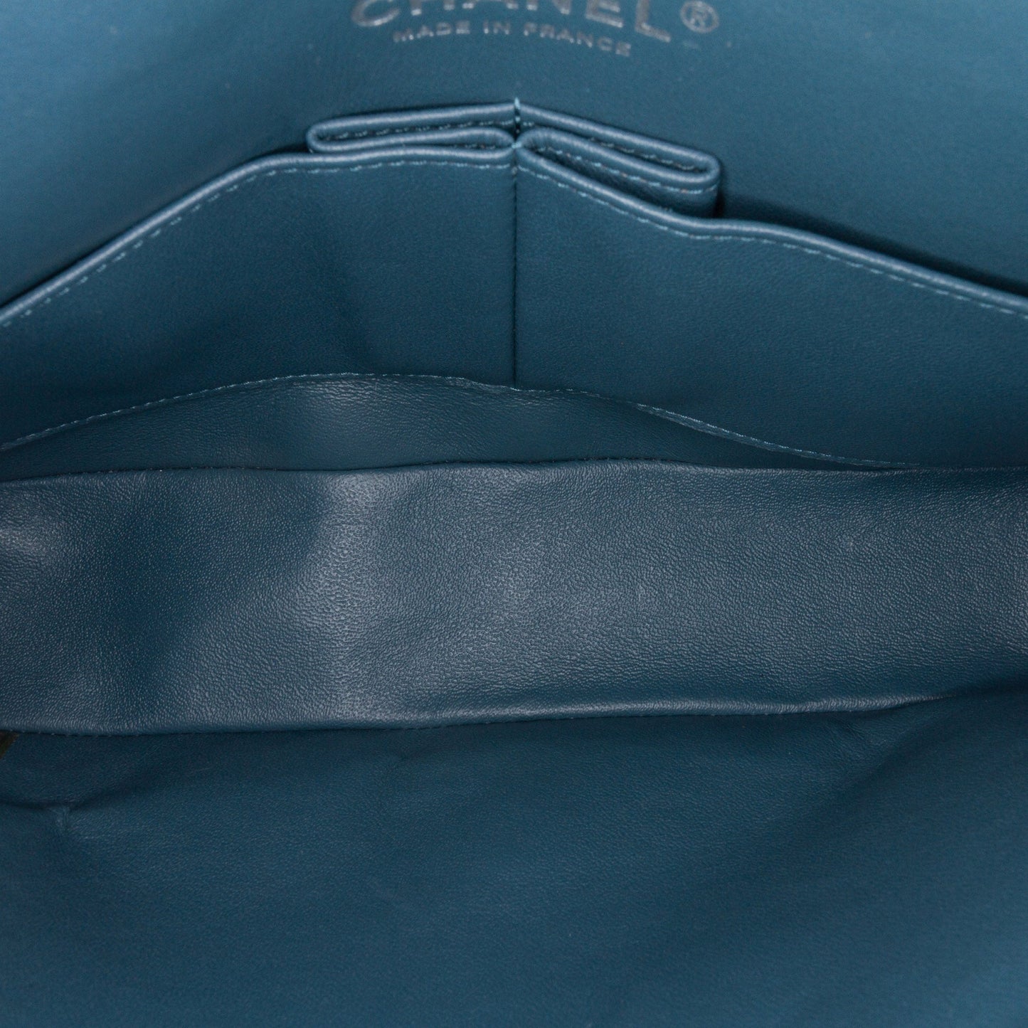 Chanel Medium Classic Lambskin Double Flap Blue