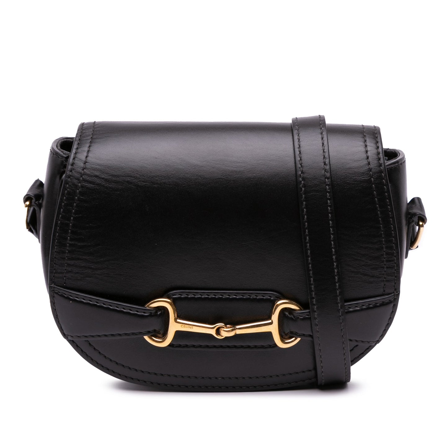 Celine Small Leather Crecy Flap Crossbody Black