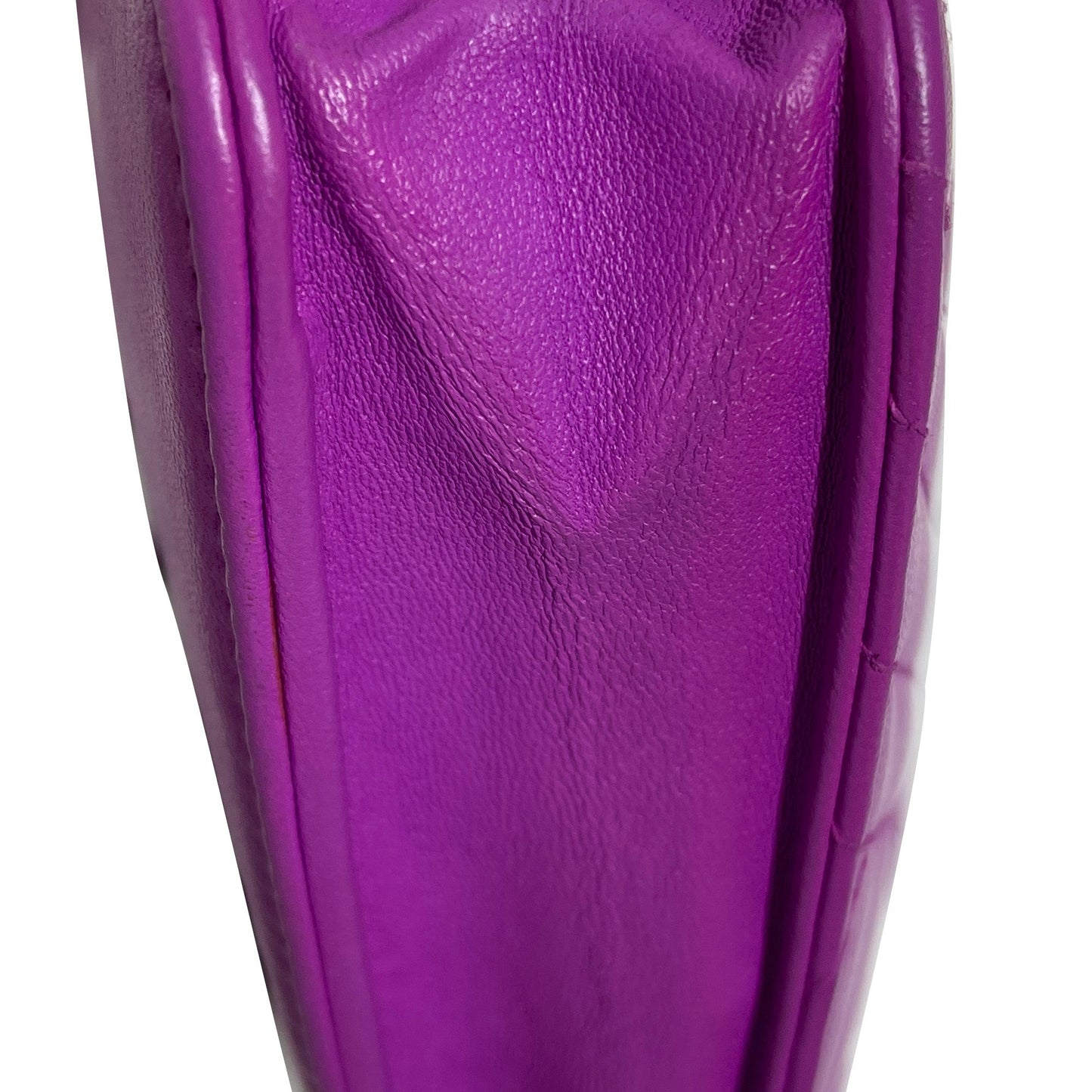 Chanel Lambskin Coco Boy Wallet On Chain Purple
