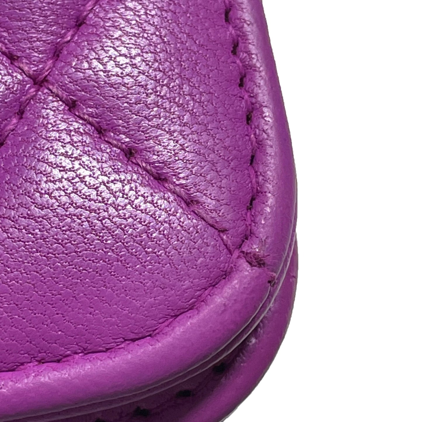Chanel Lambskin Coco Boy Wallet On Chain Purple