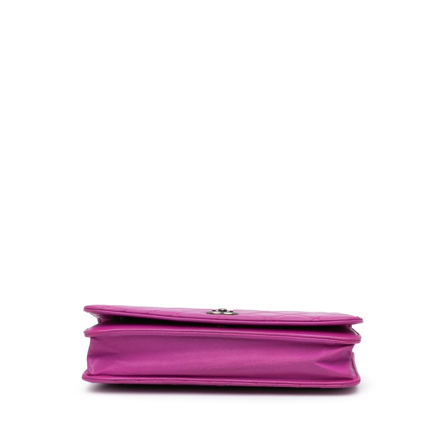 Chanel Lambskin Coco Boy Wallet On Chain Purple