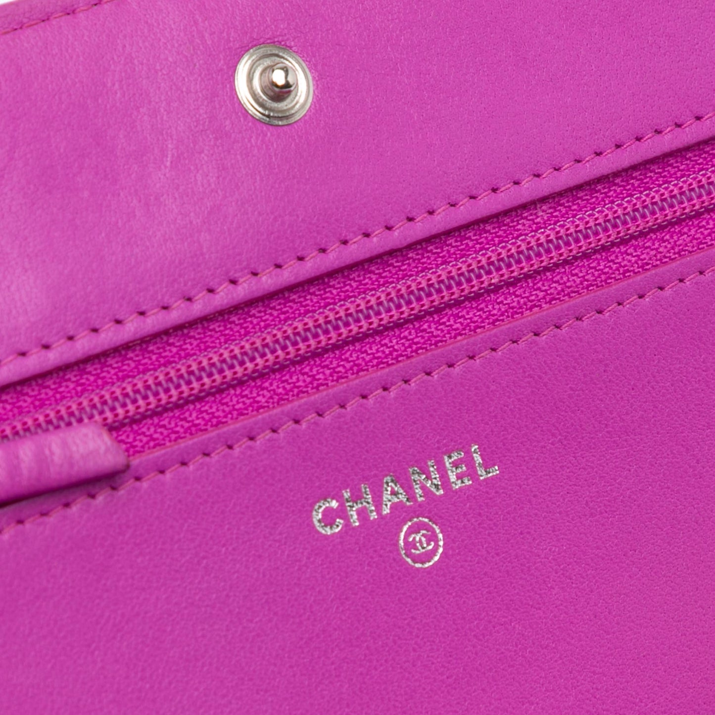 Chanel Lambskin Coco Boy Wallet On Chain Purple