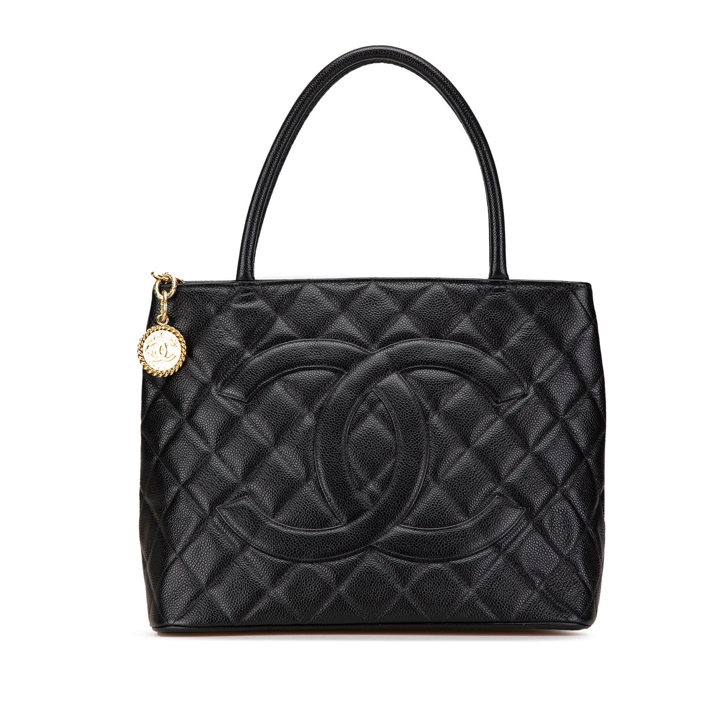 Chanel Caviar Medallion Tote Black