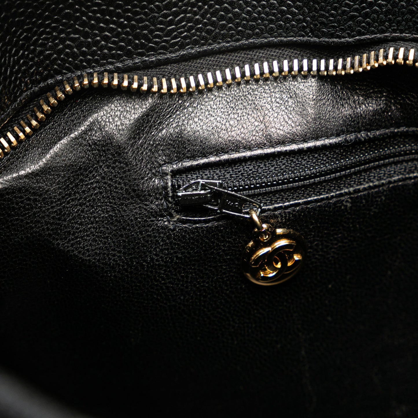 Chanel Caviar Medallion Tote Black