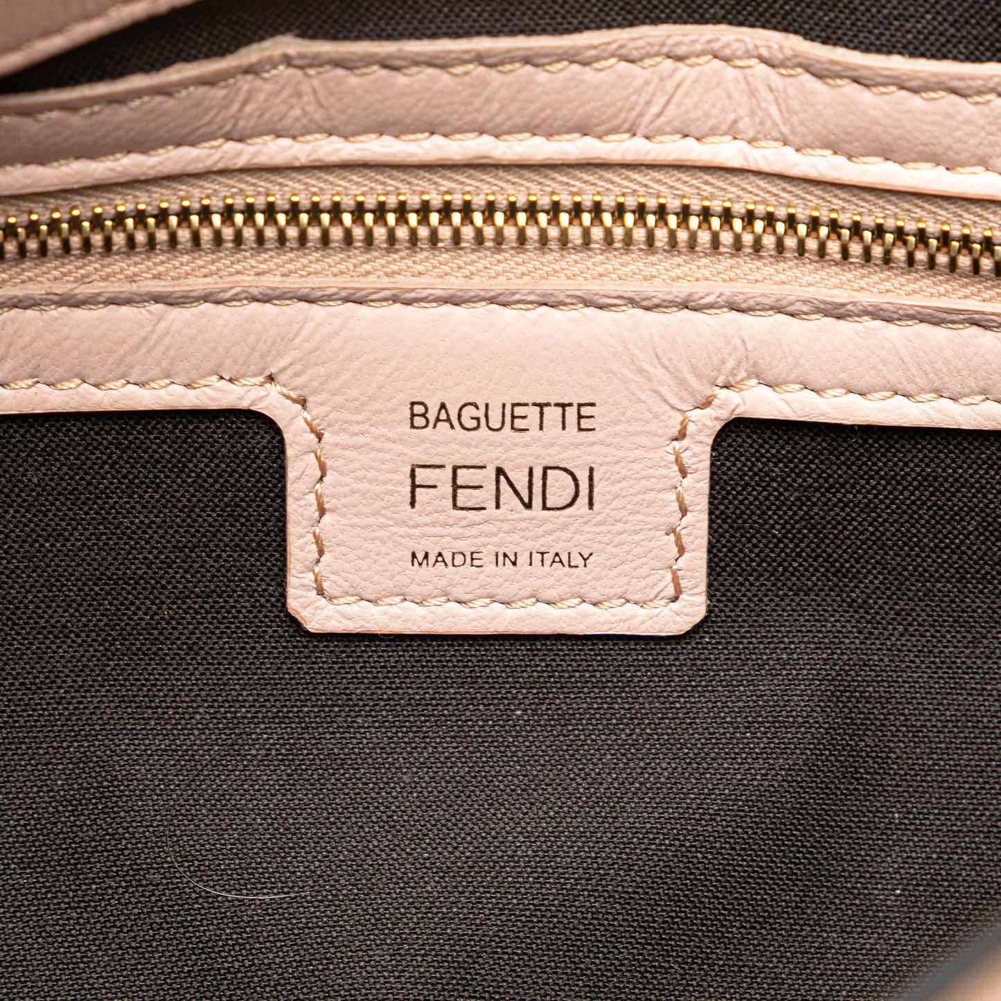 Fendi Zucca Embossed Leather Baguette Satchel Pink