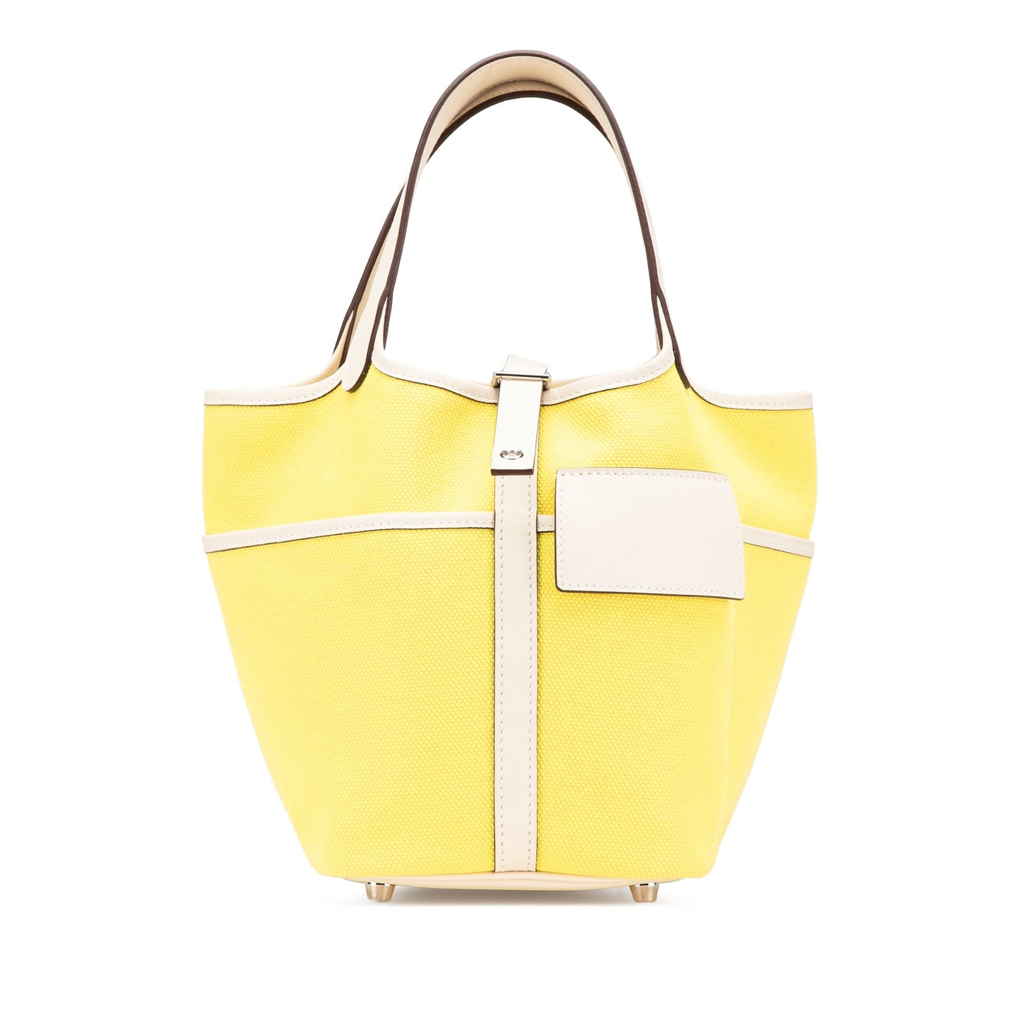 Hermès Toile Goeland and Swift Cargo Picotin Lock 18 Yellow
