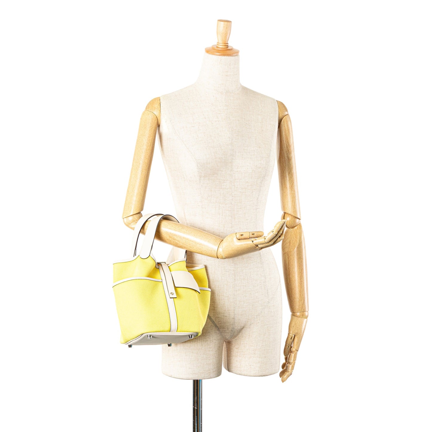 Hermès Toile Goeland and Swift Cargo Picotin Lock 18 Yellow