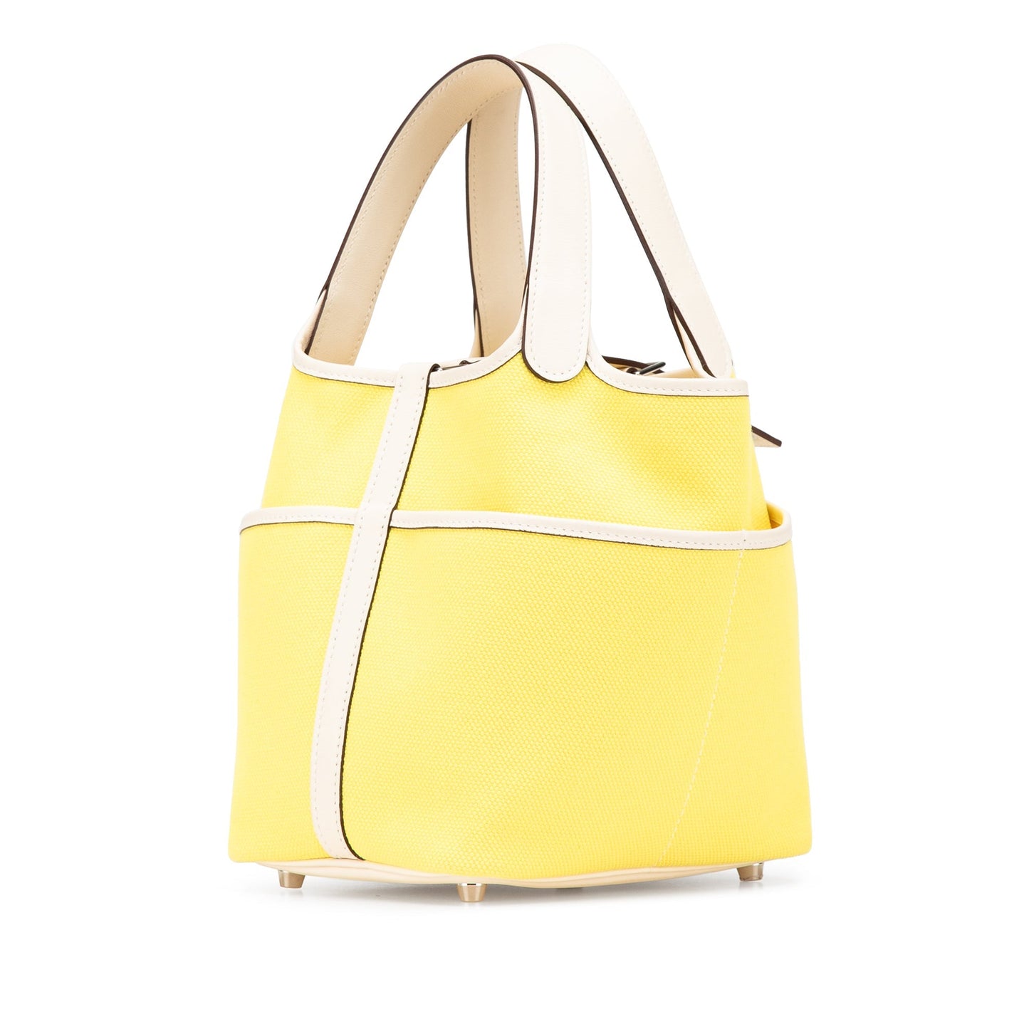 Hermès Toile Goeland and Swift Cargo Picotin Lock 18 Yellow