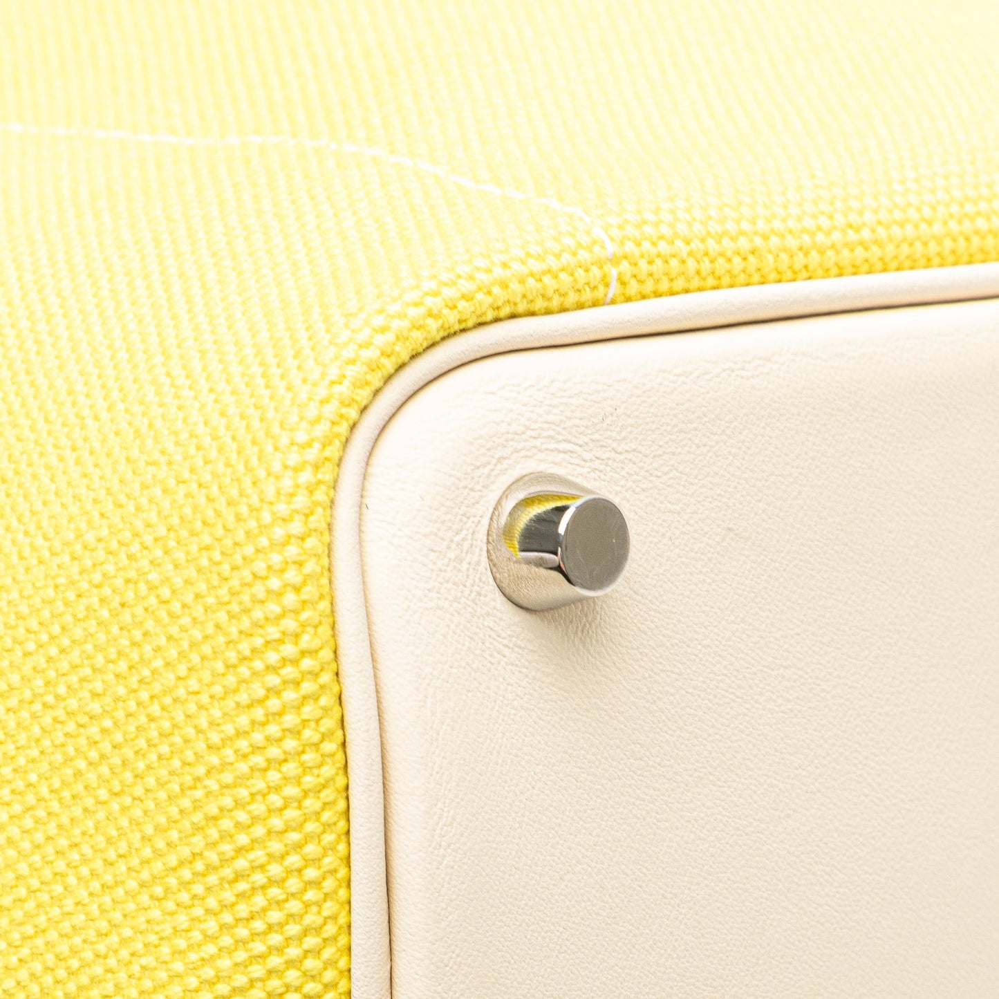 Hermès Toile Goeland and Swift Cargo Picotin Lock 18 Yellow