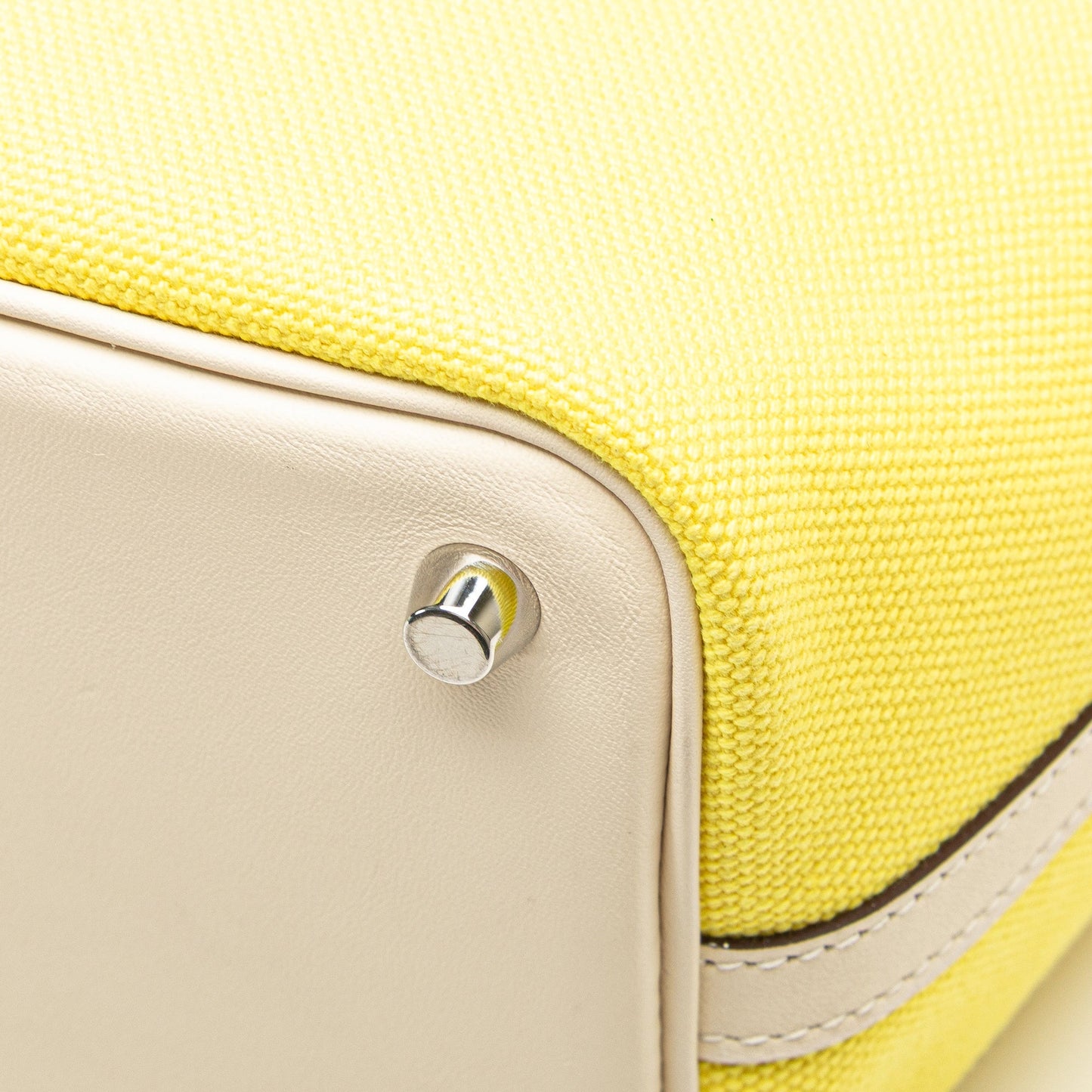 Hermès Toile Goeland and Swift Cargo Picotin Lock 18 Yellow