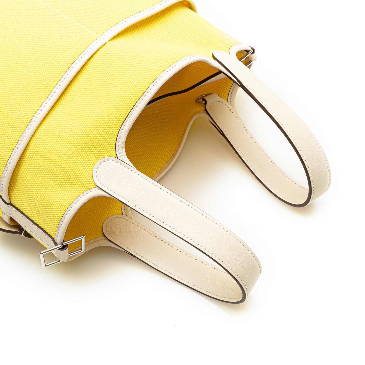 Hermès Toile Goeland and Swift Cargo Picotin Lock 18 Yellow