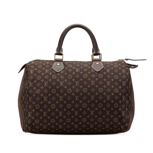 Louis Vuitton Monogram Mini Lin Speedy 30 Brown