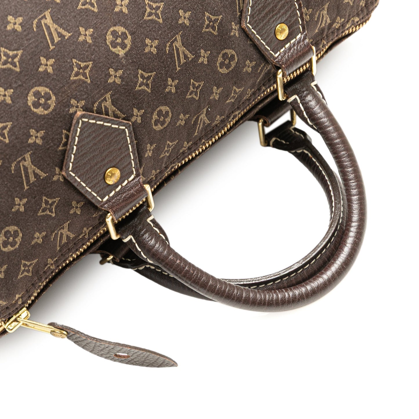 Louis Vuitton Monogram Mini Lin Speedy 30 Brown