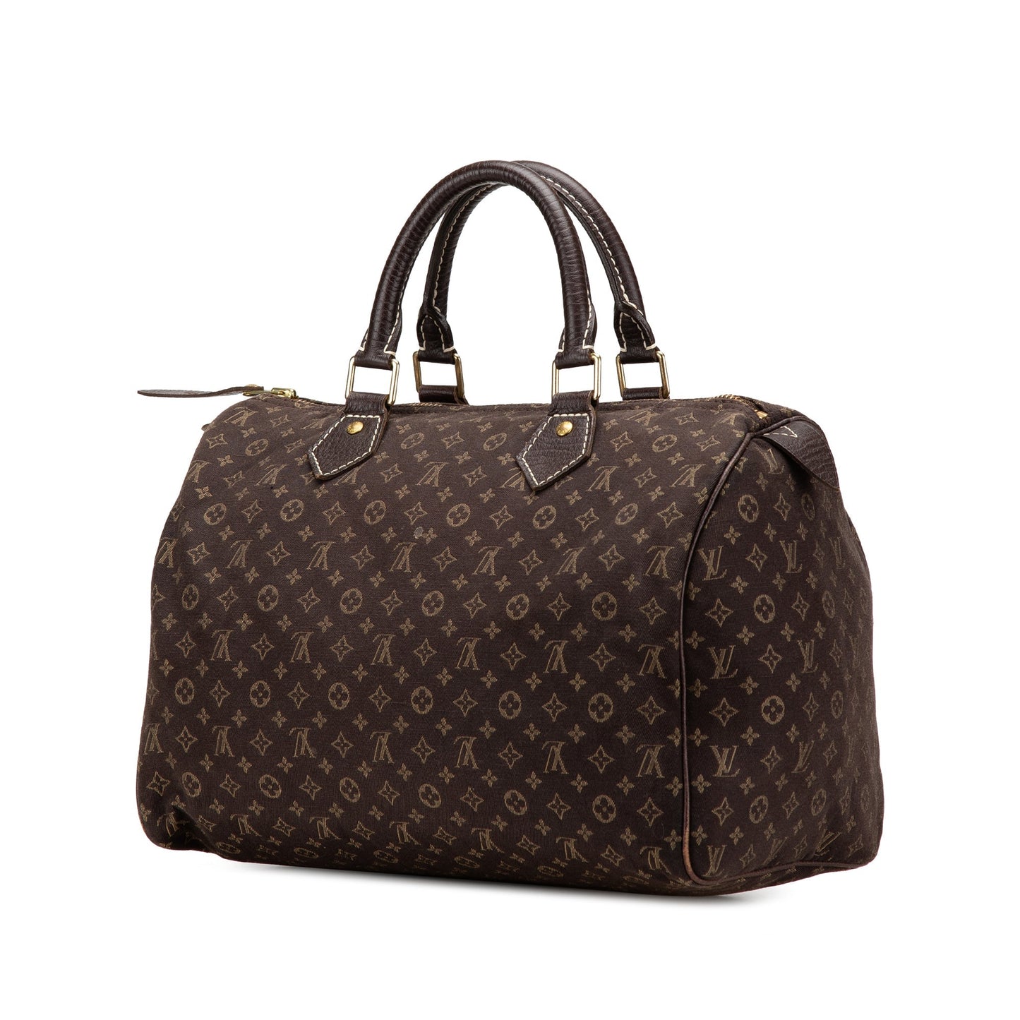 Louis Vuitton Monogram Mini Lin Speedy 30 Brown