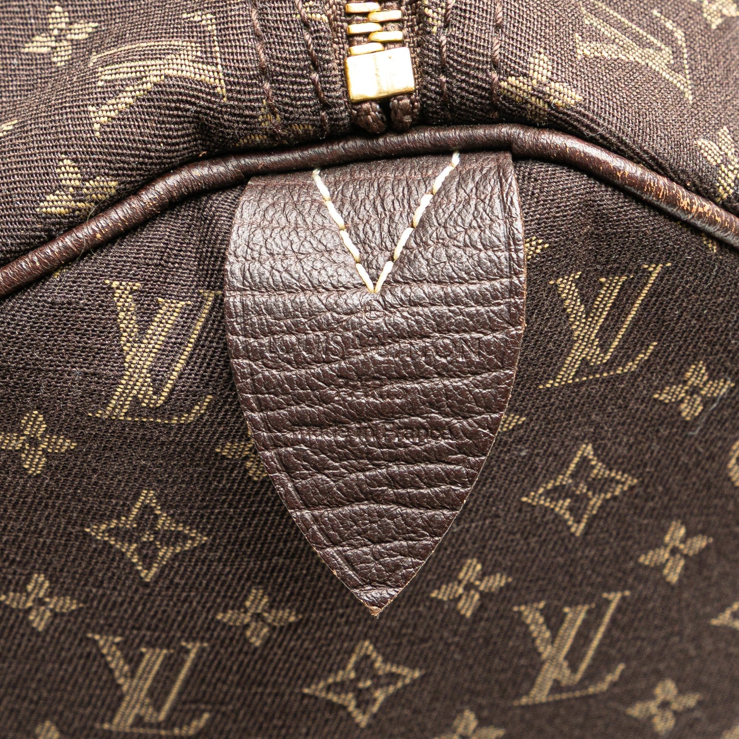 Louis Vuitton Monogram Mini Lin Speedy 30 Brown