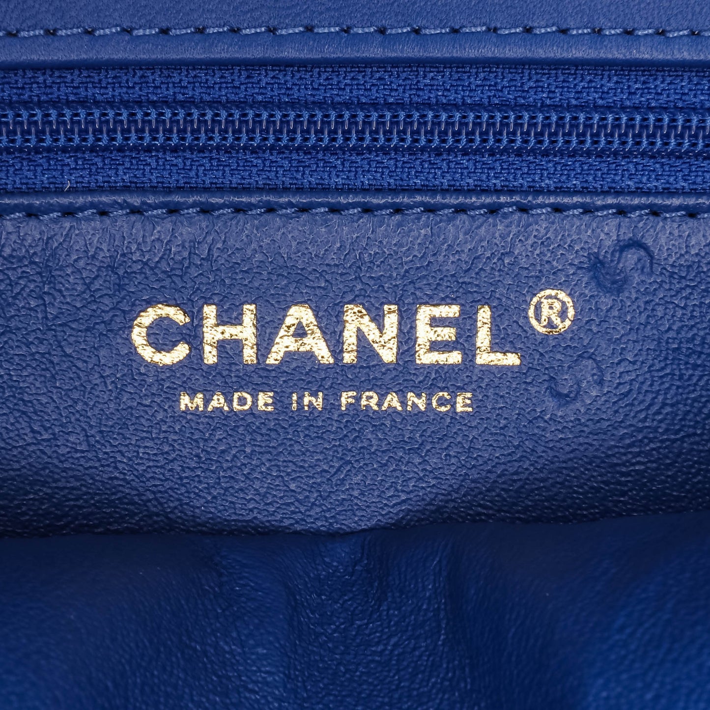 Chanel Medium Quilted Metallic Lambskin CC Chic Double Flap Blue