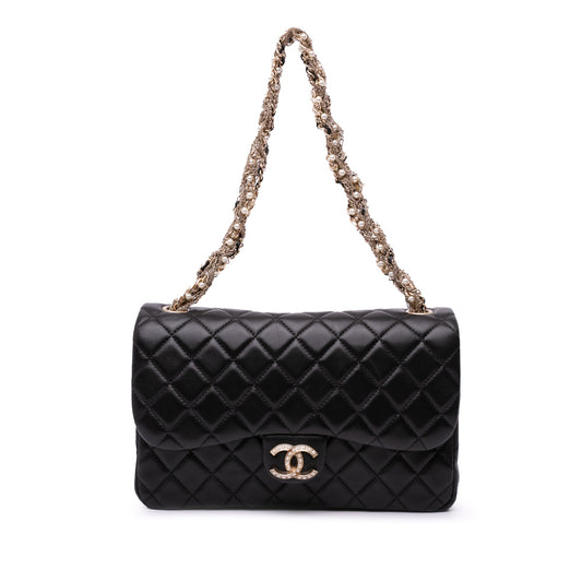 Chanel Medium Quilted Lambskin Westminster Pearl Flap Black