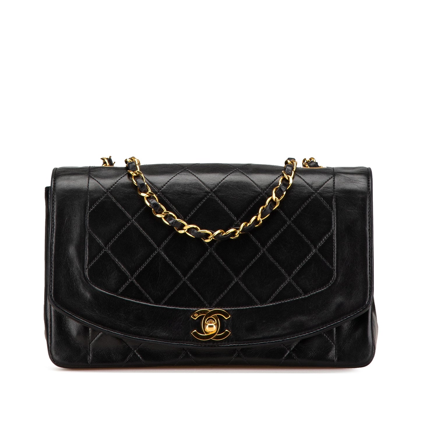Chanel Medium Lambskin Diana Flap Black