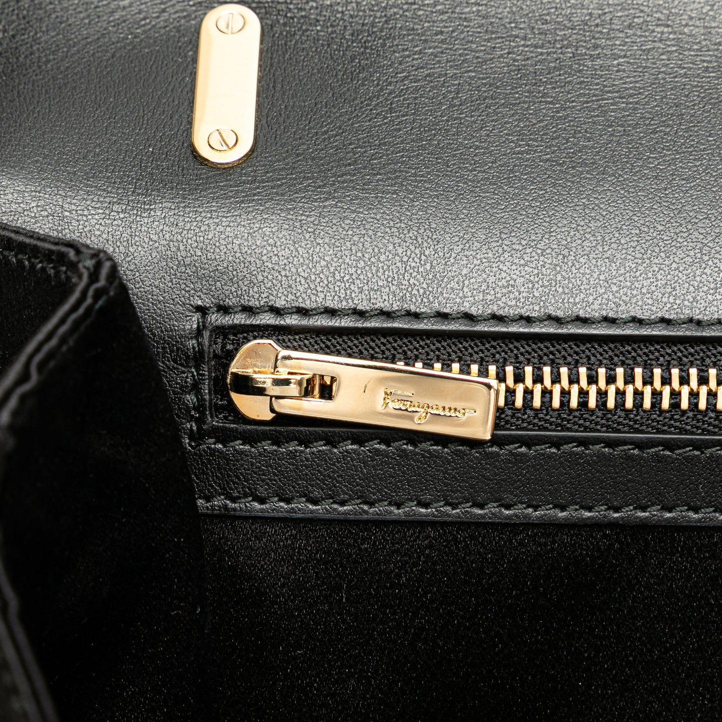 Ferragamo Medium Vara Embellished Satin Ginny Chain Crossbody Black